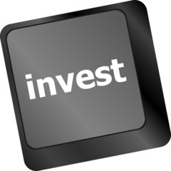 Poster - Hot key for investment - invest key on keyboard