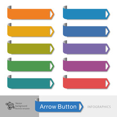 Wall Mural - infographic vector arrow button