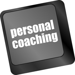 Poster - Keyboard key with enter button personal coaching
