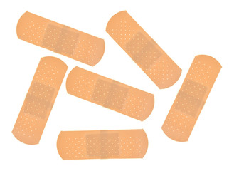 group of sticky bandages