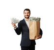 © ArtFamily - successful businessman holding money