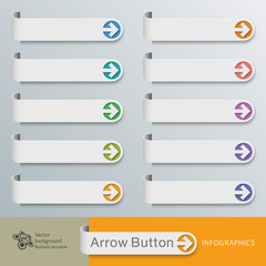 Wall Mural - infographic vector arrow button