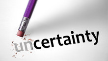 Eraser Changing The Word Uncertainty For Certainty