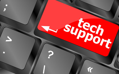 Poster - Personal computer keyboard with key tech support