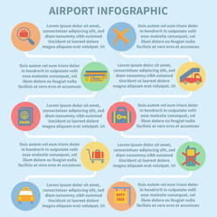 Wall Mural - Airport infographic set