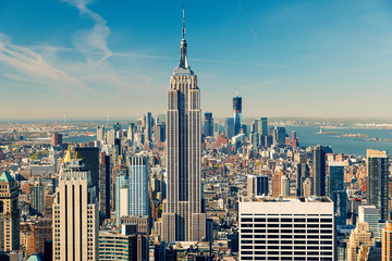 Fototapete - Manhattan aerial view
