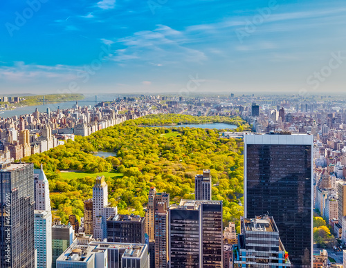 Fotografía View on central park, New York