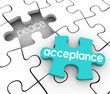 Acceptance Puzzle Piece Complete Inner Peace Admit Fault Shortco