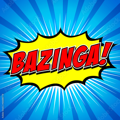 Cuadros en Lienzo Bazinga! Comic Speech Bubble, Cartoon