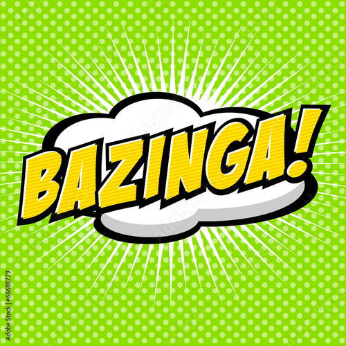 Fotomural Bazinga! Comic Speech Bubble, Cartoon