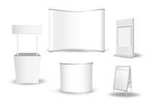 Set Of Blank Exhibition Stand