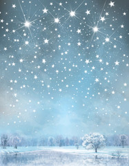 Wall Mural - vector winter background.