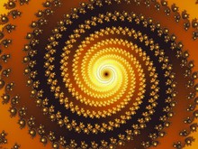 Decorative Fractal Spiral In A Brown Colors
