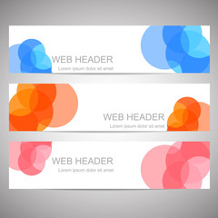 Poster - horizontal colorful web header or banner