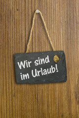 Sticker - Wir sind im Urlaub