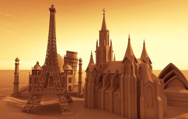  Monumentali castelli di sabbia 3d