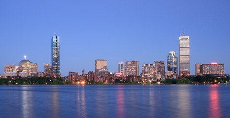 Boston, view of Back Bay from Cambridge