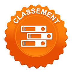 Canvas Print - classement sur bouton web denté orange