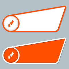 Poster - two orange boxes for any text with flash symbol