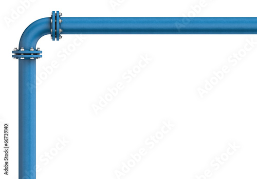 Metal pipe isolated on a white background Tableau sur Toile