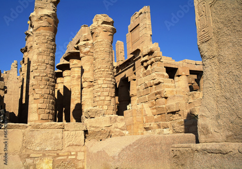Obraz w ramie Ancient architecture of Karnak temple in Luxor, Egypt