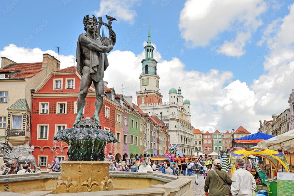Market square, Poznan, Poland - obrazy, fototapety, plakaty 