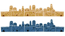 Ancient, Old Town, Middle East, Illustration
