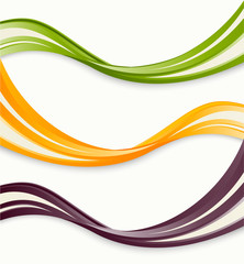 Wall Mural - Set of wavy banners