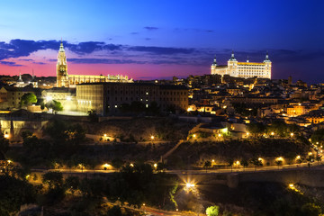 Canvas Print - Toledo cityscape at sunset. Toledo, Spain.