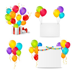 Wall Mural - Set of Birthday objects for Your design