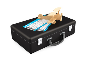 Aufkleber - Case, Aeroplane and Airline boarding pass ticket