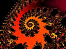 Patterned Fractal Spiral In A Bright Colors
