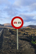 © travelview - Landscape with a traffic sign: Don't overtake