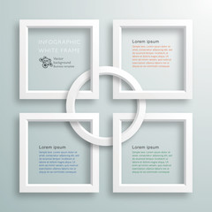 Wall Mural - Infographics Background White Frame