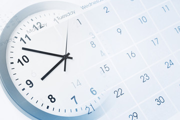 Wall Mural - clock and calendar