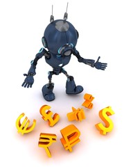 Sticker - Robot juggling finances