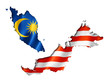 Malaysian flag map