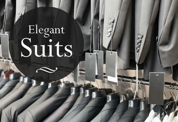 Wall Mural - Elegant suits jacket in apparel store