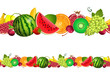 seamless border of fruit
