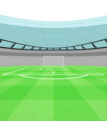  football shooter goal view on playground vector