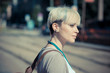© Eugenio Marongiu - beautiful young blonde short hair hipster woman