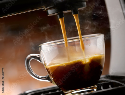 Naklejka na szafę espresso caldo fumante