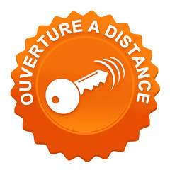 Poster - ouverture à distance sur bouton web denté orange