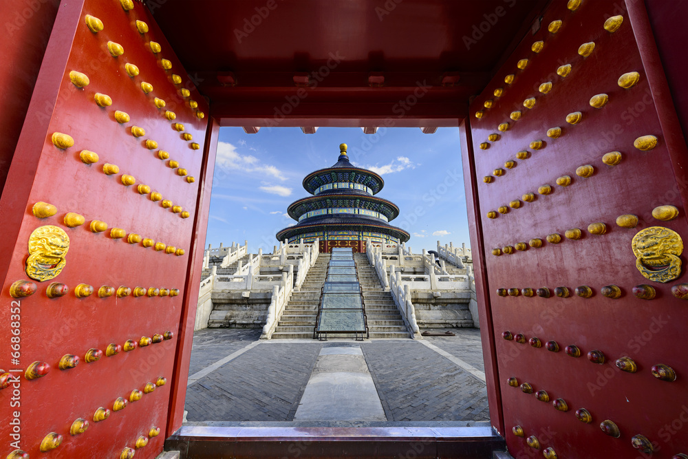 Temple of Heaven in Beijing, China - obrazy, fototapety, plakaty 