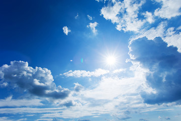 clouds in the blue sky