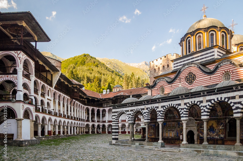 Rila Monastery, Bulgaria - obrazy, fototapety, plakaty 