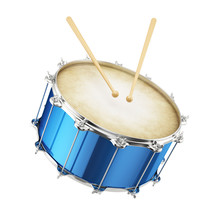 Blue Drum Isolated