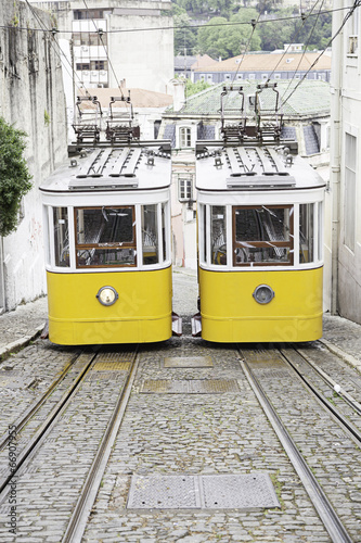 Naklejka - mata magnetyczna na lodówkę Old Lisbon tram