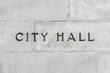 Granite Wall CIty Hall Sign