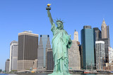Fototapeta Nowy Jork - Manhattan and The Statue of Liberty, New York City